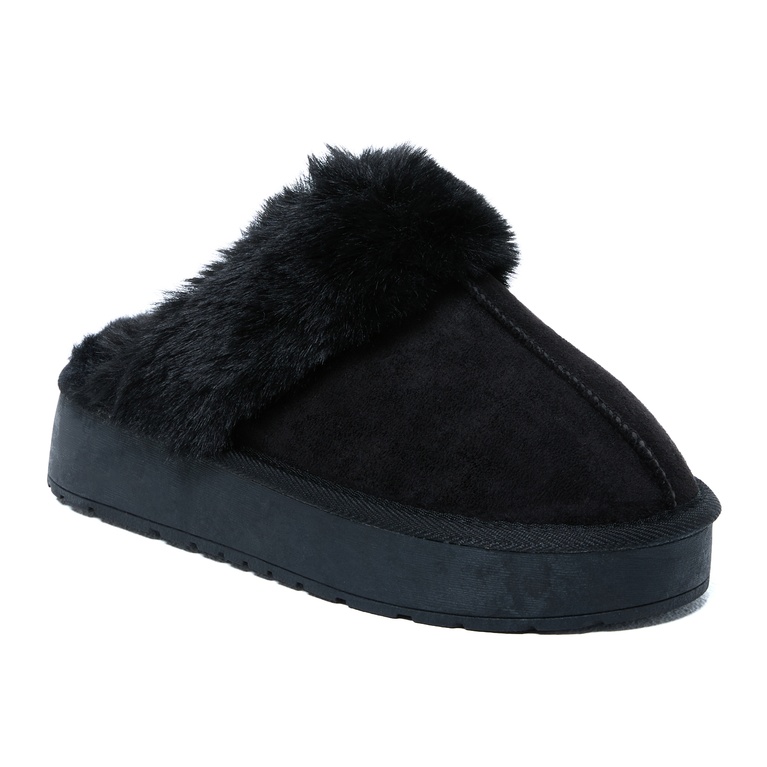 Platform slippers "Cosy Slip In Platform" Black